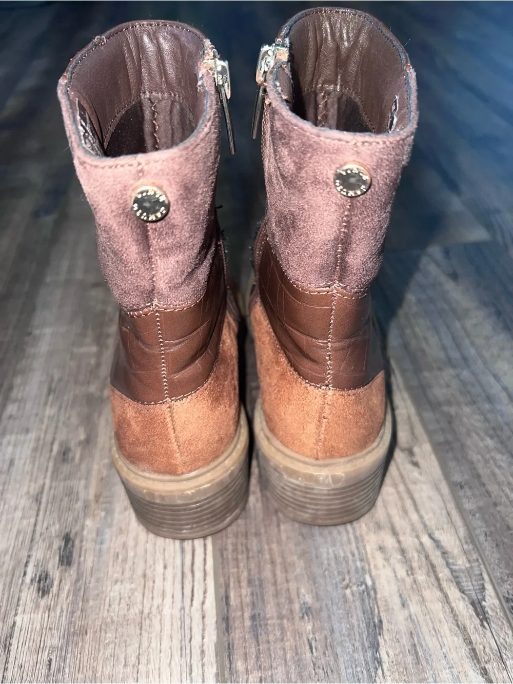 Vince Camuto Patchwork Suede Boots - Stylish Everyday Comfort